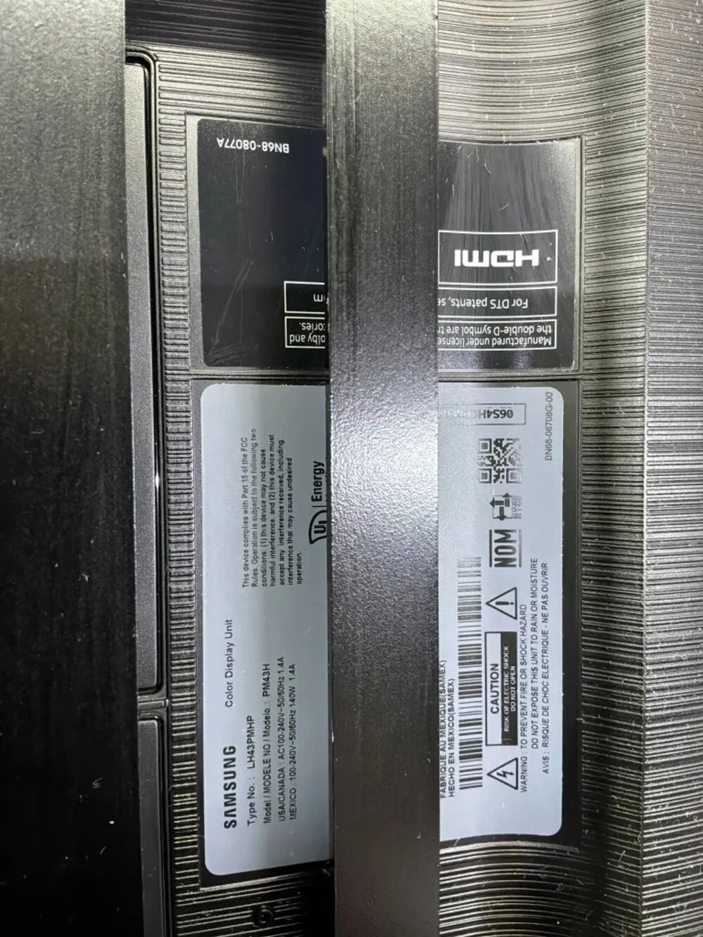 Samsung PM43H 43 Touch Screen Commercial Digital Signage Display HDMI USB Tested